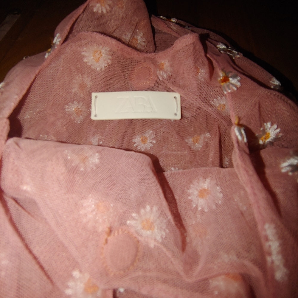 Pink Daisy Mesh Purse Handbag - Picture 3 of 4